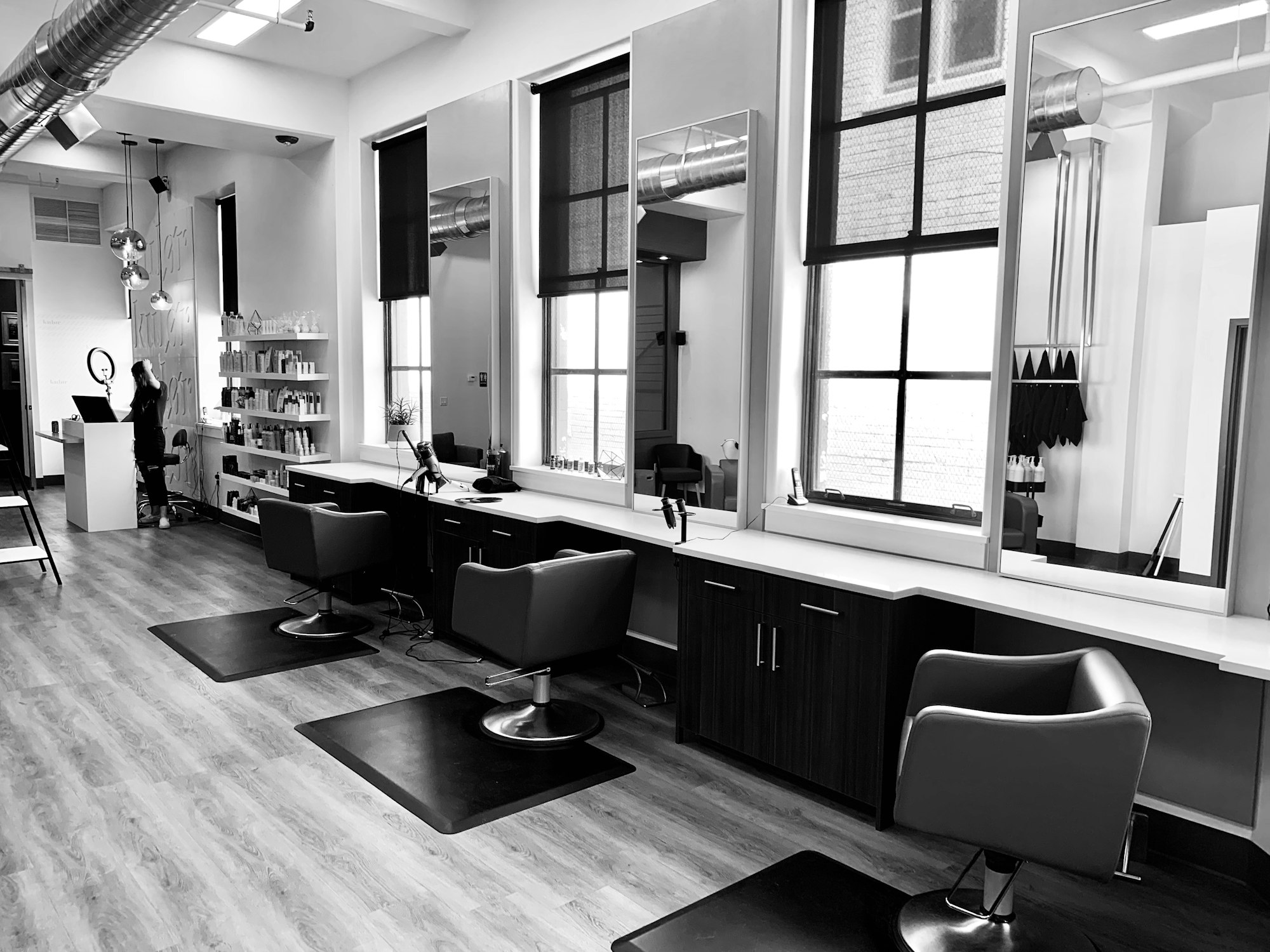 Stylish nail studio interior